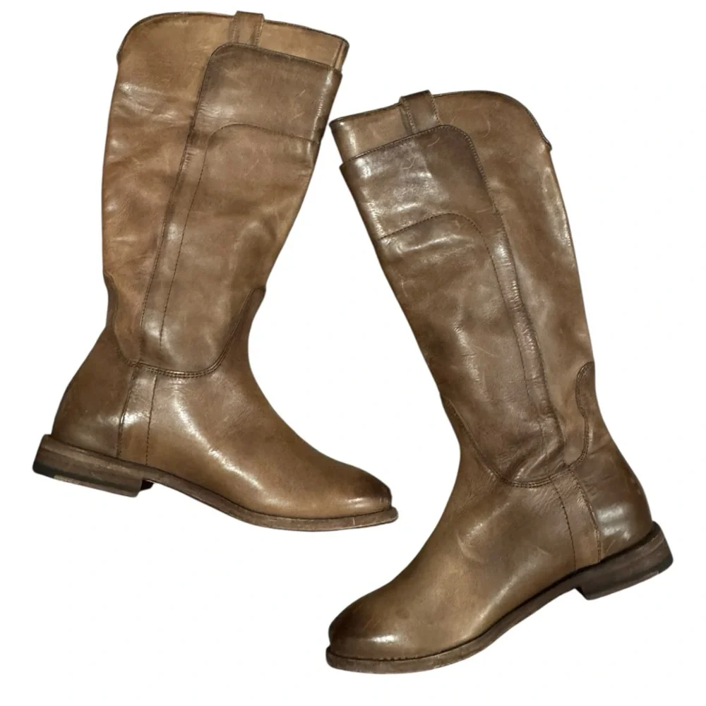 Frye‎ Paige Tall Riding Boots 6 Cognac